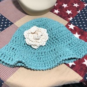 Hand made little girls  cotton hat